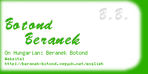 botond beranek business card